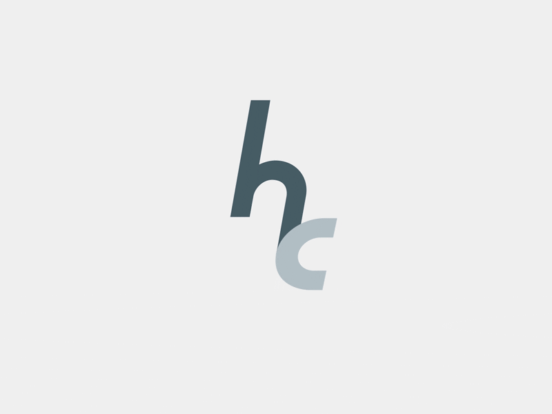 HC Monogram Revision ae animation bold debut fixed gif gray loop minimal monogram rebound