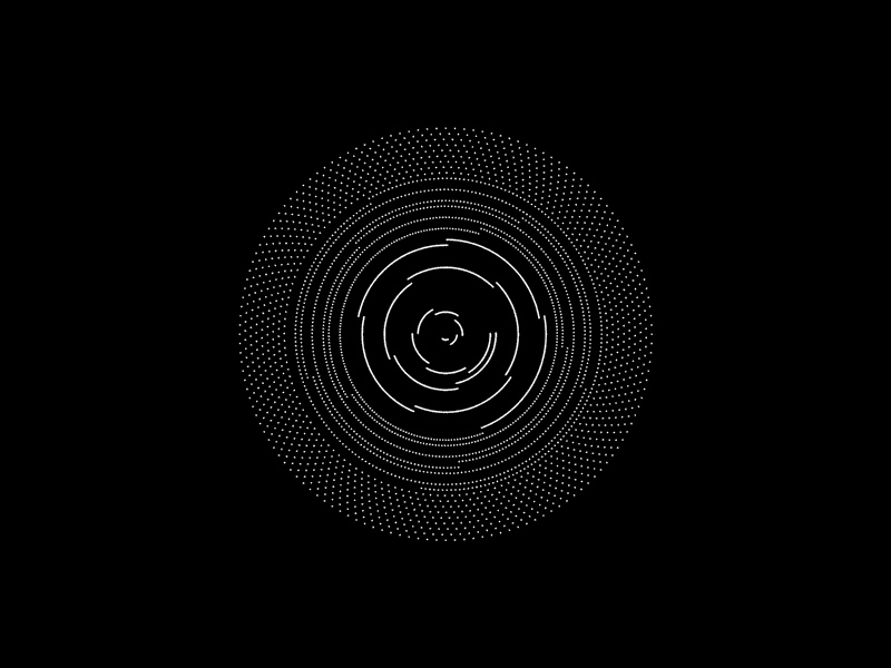 Processing Circles animation black circle dots minimal motion processing