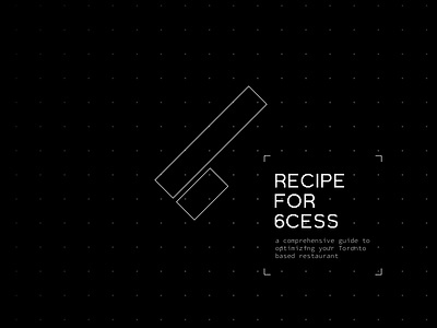 Recipe for 6cess - Teaser #2 clean logo minimal teaser tech typography ui