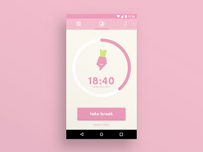 Turnip Redesign - Timer android app cute icon minimalism mockup product ui ux