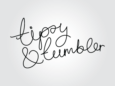 Tipsy & Tumbler Logo custom lettering custom type hand lettering handwriting logo typography