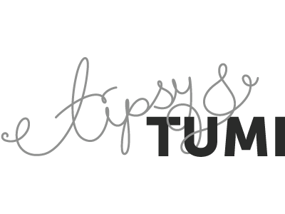 Portion of the final Tipsy & Tumbler Logo custom lettering logo typography