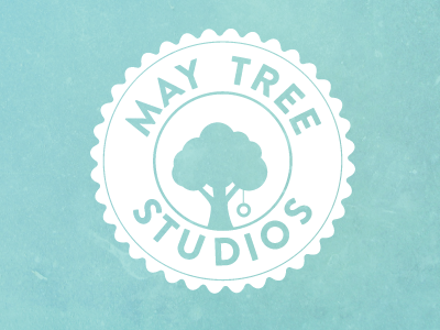 May Tree Studios logo concept logo stamp typography