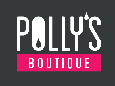 Pollys Boutique Logo lettering logo