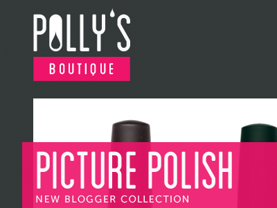 Polly's Boutique Site lettering logo website