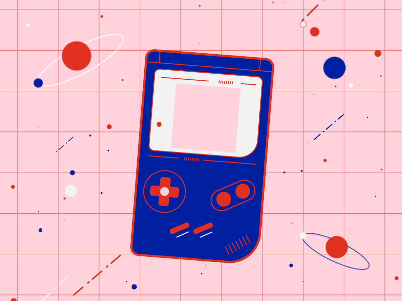 Vintage Game after effects animated gif basic motion gameboy motion shool practice studying vintage