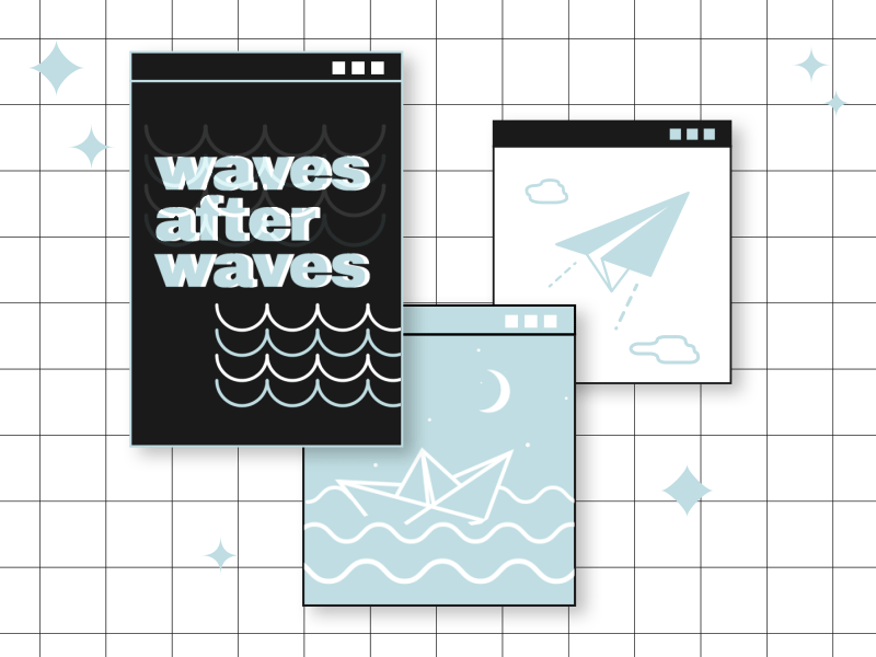 Waves after waves after effects animated gif animation basic motion lineart loop animation motion motion design motion shool practice window