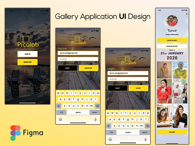 Gallery Application UI Design mobile application ui design