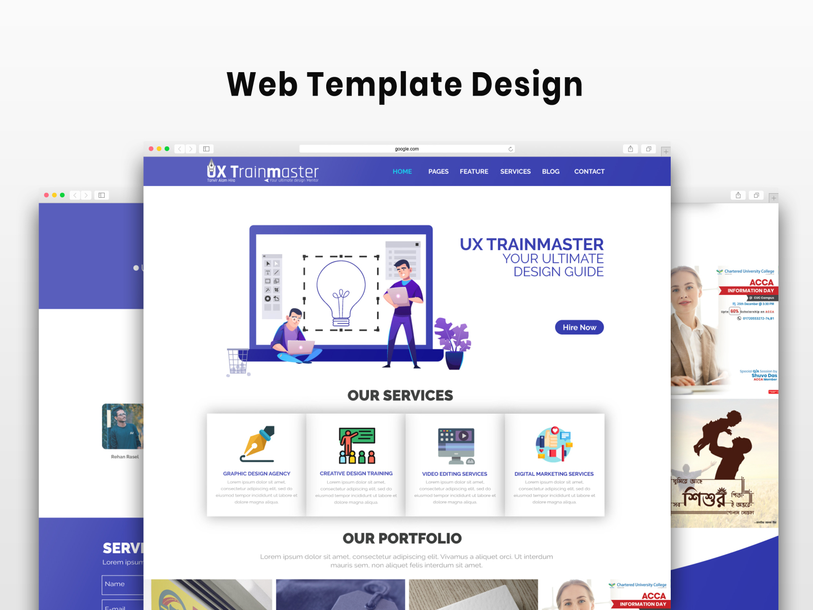 Web Template Design by Tanvir Alam Hira on Dribbble