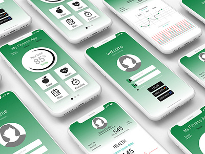 Health App UI Design clean design health app ui design health app ui design illustration ui design