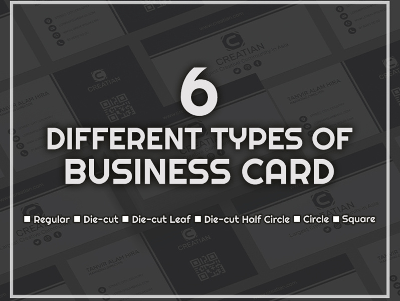 6 Different Types Of Business Cards By Tanvir Alam Hira On Dribbble