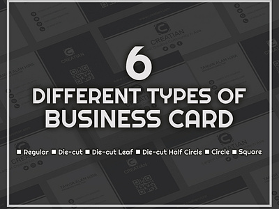 6 Different types of business cards branding business card business card design business card mockup business card template business cards circle business card clean design identity card identity design square business card tanvir alam hira