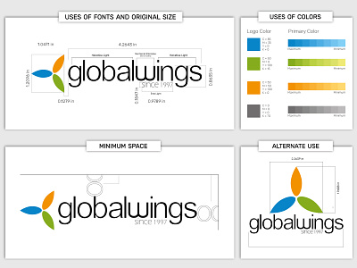 globalwings logo guideline branding branding agency branding and identity branding concept branding design clean clean design guidelines icon logo logo designer logo guide logo guidelines typography vector