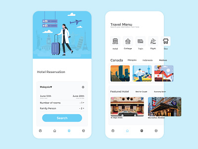 Travel App UI 2020 clean clean design design icon illustration mobile app ui ui design user experience design user interface design ux vector