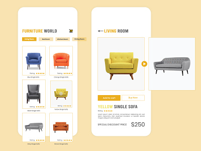 Furniture Shop UI 2020 branding clean clean design design icon ui ui design user experience user interface ux