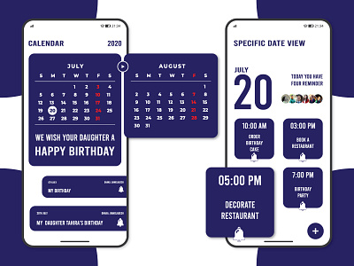 Calendar UI opposite color apply