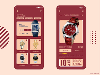 LUXURY WATCH SHOP MOBILE UI 2020 clean clean design mobile application ui ui design