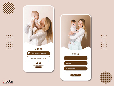 Baby Care UI | New Color 2020 app branding clean clean design design flat interaction design ui ui design web
