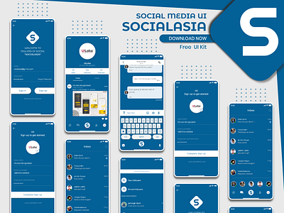 Social Media UI 2020 branding clean clean design design free download free downloads illustration interaction logo ui ui design ui kits uilabs vector