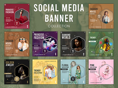 Social Media Banner Collection 2020 branding clean clean design design fashion banner icon social media banner social media design ui design vector web