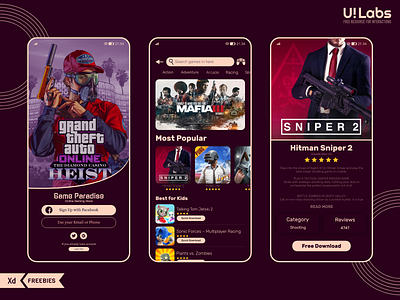 Android Game Store Mobile UI