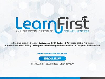 LearnFirst | Professional IT Training Institute in Bangladesh 2020 brand design brand identity branding branding design clean clean design design icon icon set iconography illustration it institute learnfirst logo logo design logotype typography