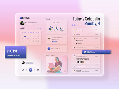 Schedulia | Glassmorphism