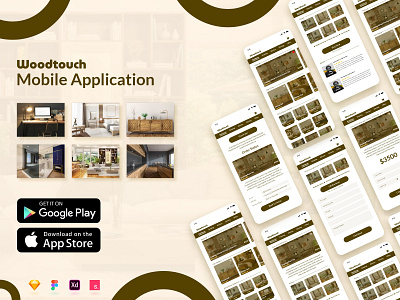Woodtouch Mobile App app clean design ios mobile app mobile ui play store ui ui design ux