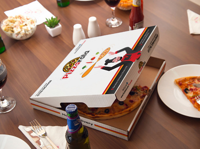 Pizza Box Design box design branding clean clean design pizza box product packaging