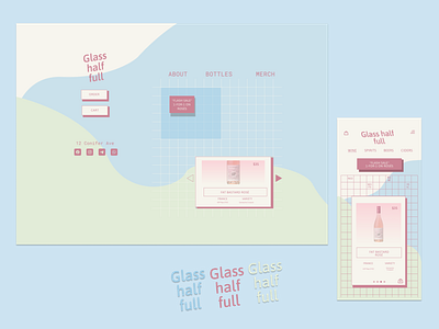 Glass Half Full 1.0 branding design desktop illustration logo mobile side project ui ux web design