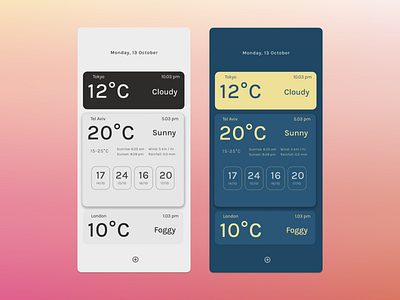 Daily UI 037 - Weather app dailyui dailyui37 design side project ui weather