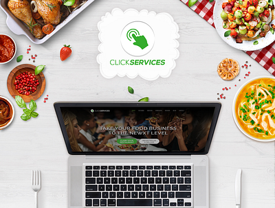 Click Services Food Website branding food food and drink free muhammadshafiq psd responsive service website