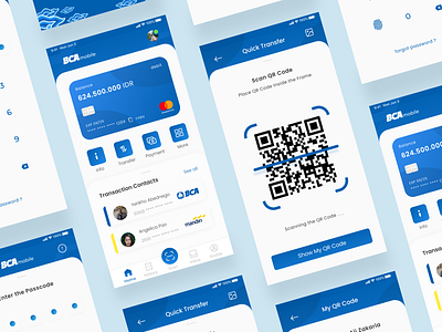BCA Mobile Redesign Concept app design bank app banking bca blue blue and white finance finance app mobile app design mobile design mobile ui redesign redesign concept ui design uidesign uiux