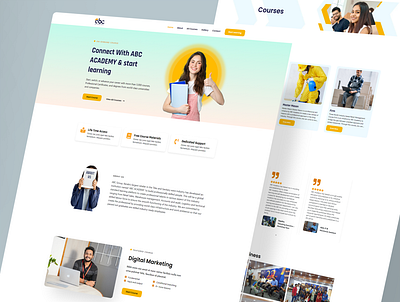 ABC Academy - Website landing page ui ui ux design ux web website