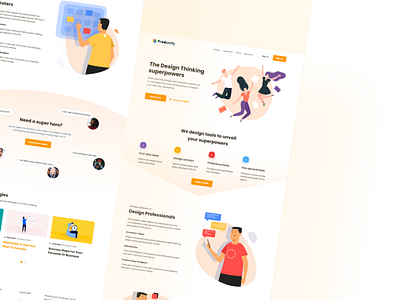 productly startup landing page branding company landing page illustraion landing page startup startups ui ux web design website design