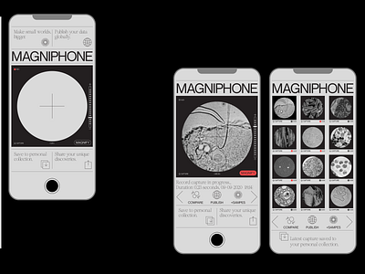 Magniphone, Mobile App app branding design minimal ui ux