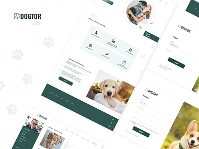 DOGTOR UI/UX web design design dog figma project ui ui ux ux veterinary webdesign