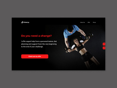 FitMeUp landing page design figma project ui uidesign web webdesign