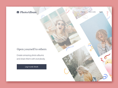 PhotoAlbum UI Design design figma project ui uidesign web webdesign