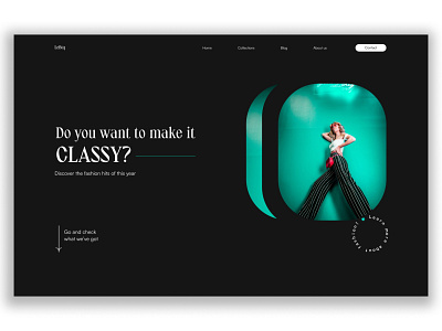 Fashion LP Ui Design black design fashion figma photo project ui uidesign web webdesign white