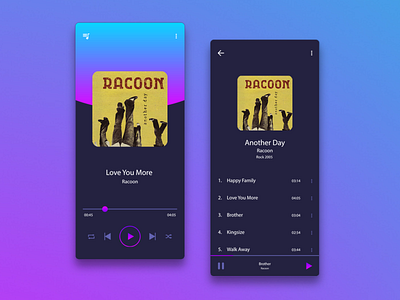 Simple Music Player 🎵 app music player playlist ui ux