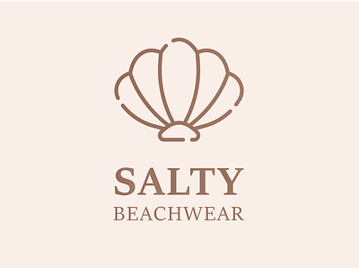 SALTY Beachwear beachwear branding design flat icon icons logo logo design logo designer logo maker logodesign shell shell design