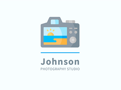 Johnson Photography Studio beach logo branding camera camera logo design flat icon icons logo logo design logo designer logo maker logodesign photography photography logo studio logo