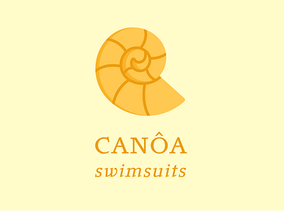 CANÔA Swimsuits beachwear logo bikini logo branding design flat icon icons logo logo design logo designer logo maker logodesign shell shell logo swimsuit logo whelk whelk logo