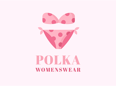 POLKA Womenswear beach logo bikini bikini logo branding design flat icon icons logo logo design logo designer logo maker logodesign