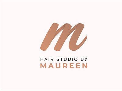 hair studio by Maureen branding design flat icon icons initial initials logo logo design logo designer logo maker logodesign m logo monogram