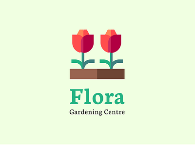 Flora Gardening Centre branding design flat flower flower logo gardening centre logo icon icons logo logo design logo designer logo maker logodesign