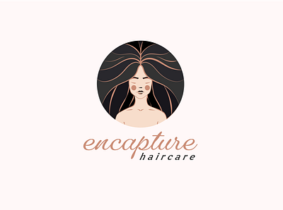 encapture haircare beauty logo branding design flat hair logo icon icons logo logo design logo designer logo maker logodesign salon logo