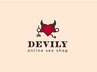 Devily Sex Shop branding design devil devil logo flat icon icons logo logo design logo designer logo maker logodesign love logo sex shop logo