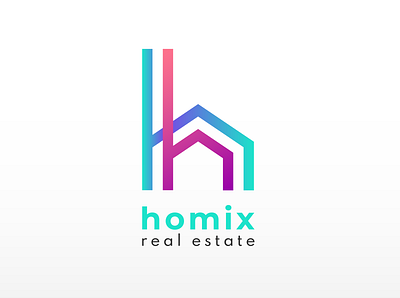 homix real estate branding design flat h logo icon icons logo logo design logo designer logo maker logodesign monogram real estate logo